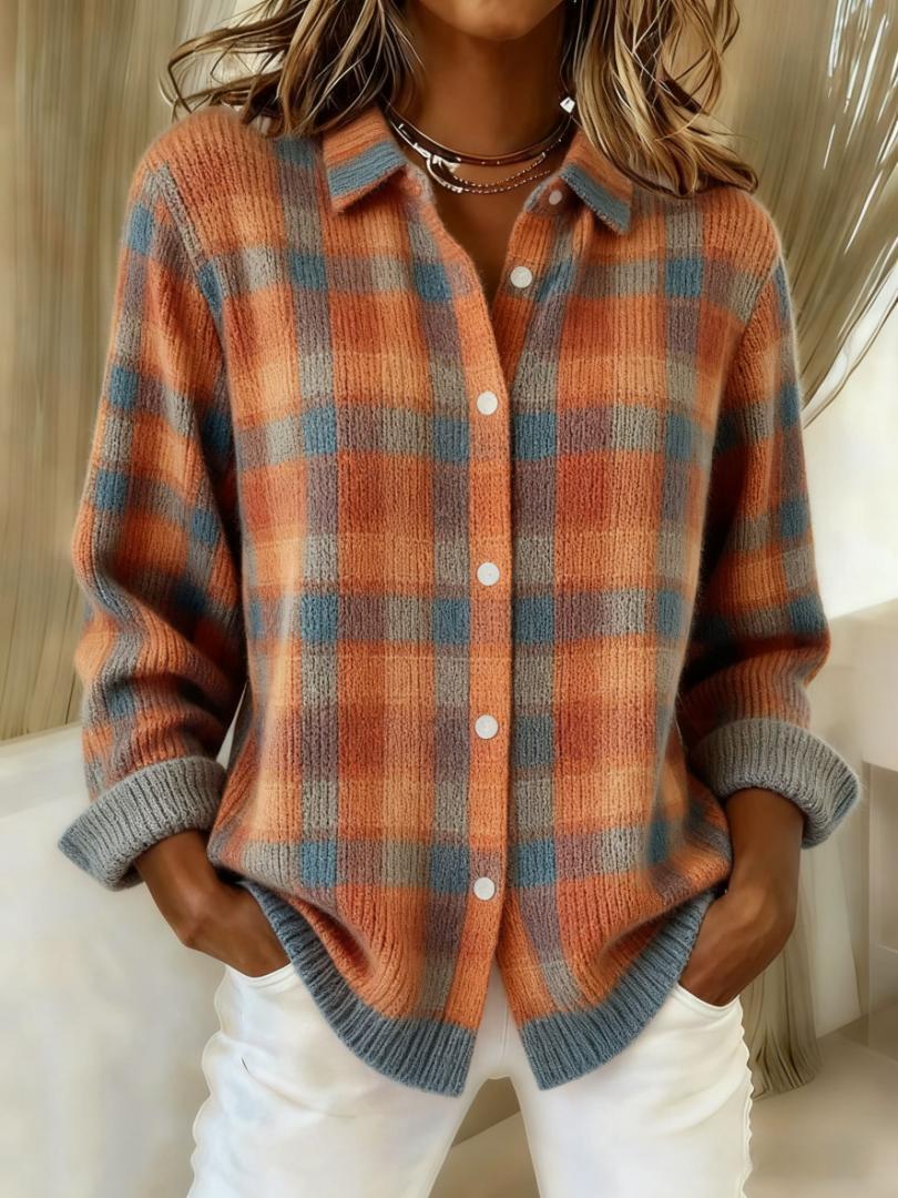 Sofia everyday check cardigan