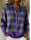 Maria soft check cardigan