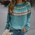 Peyton retro wave knit sweater