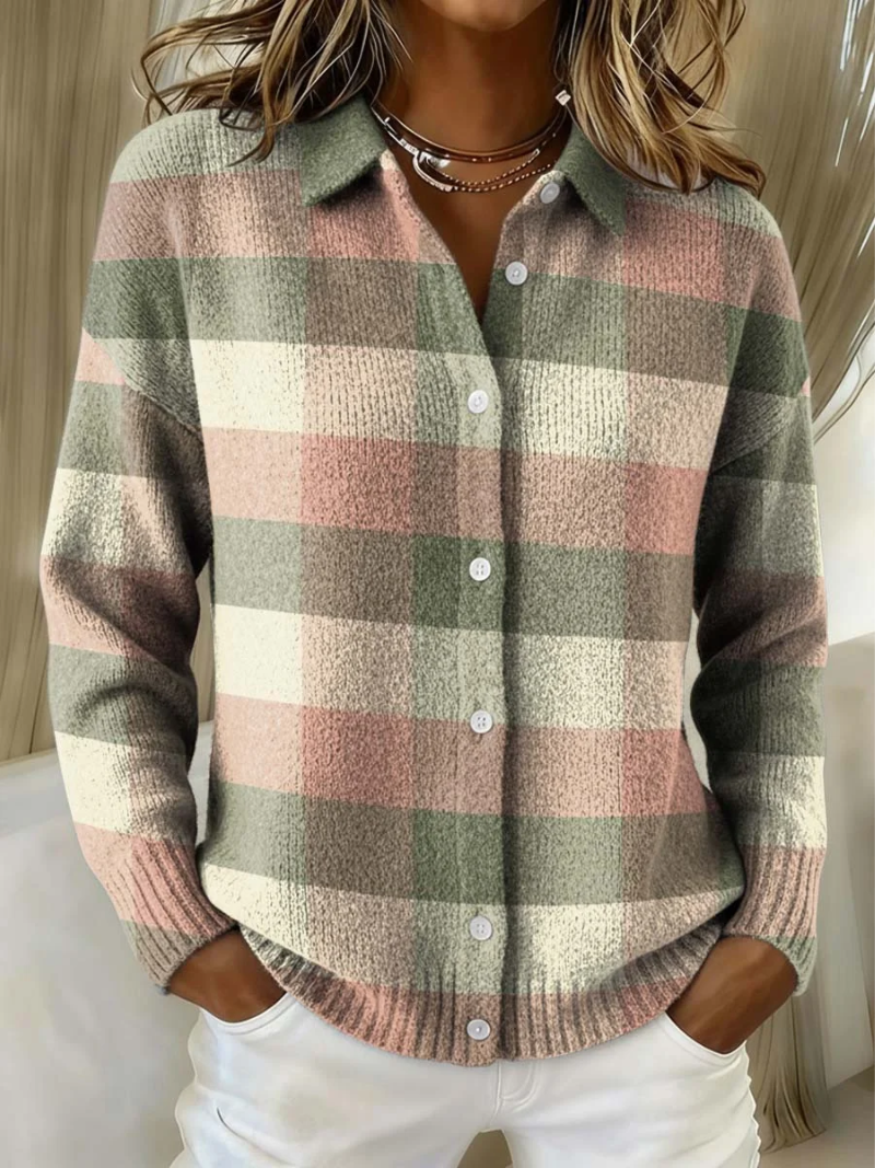 Grace pastel plaid cardigan