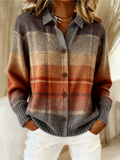 Edith autumn ombre plaid cardigan