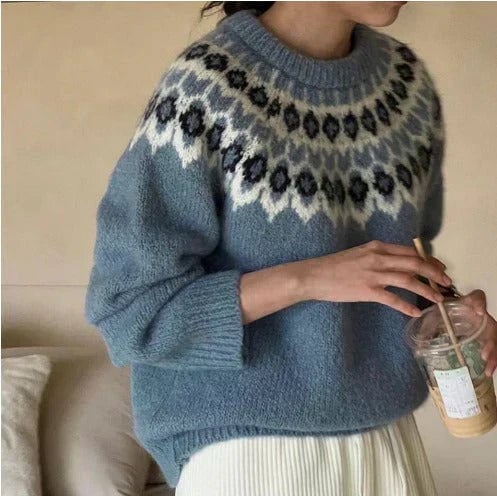 Kaisa jacquard knit sweater