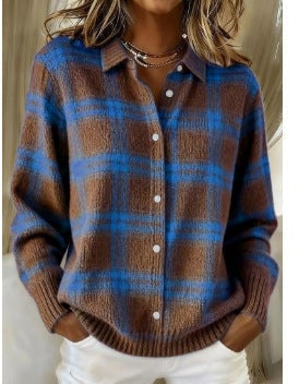 Liz soft check cardigan