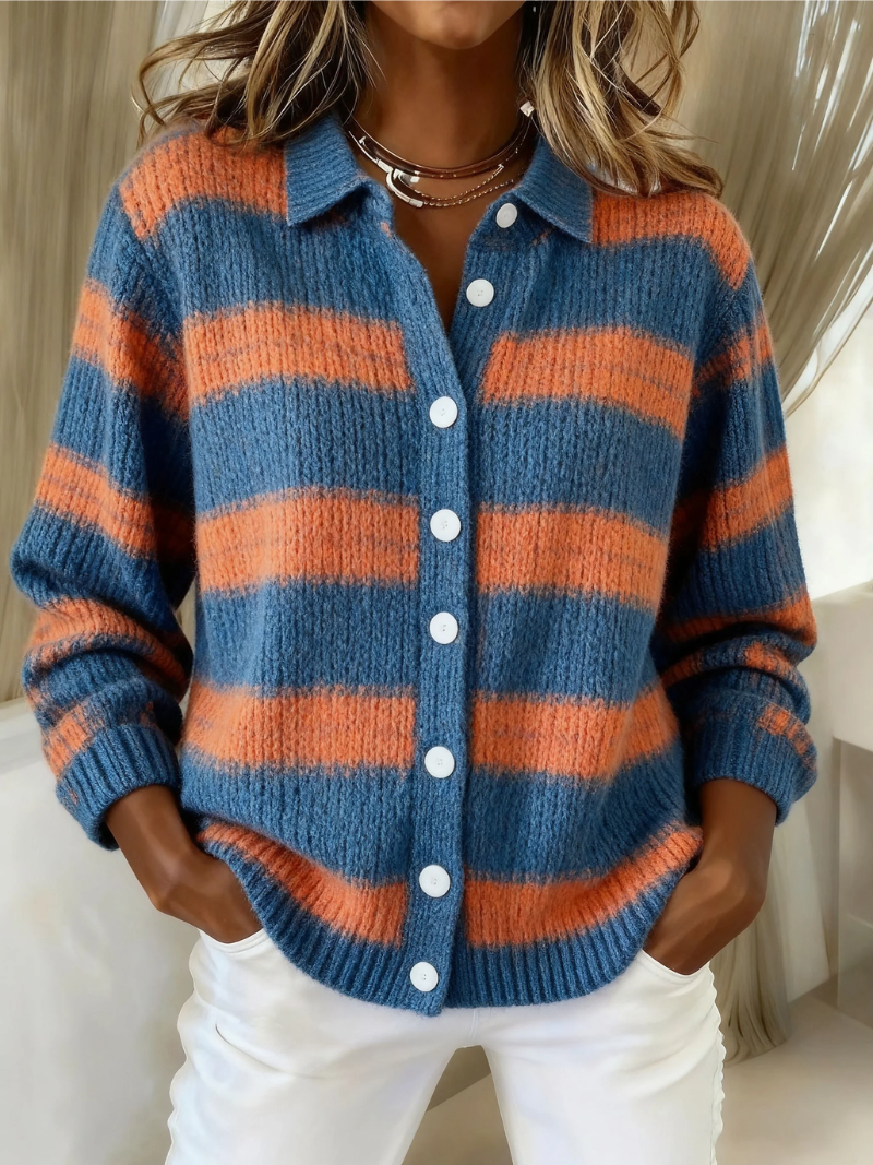 Livia striped knit cardigan