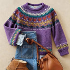 Solva purple vintage knit sweater
