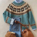 Darlene blue classic knit sweater