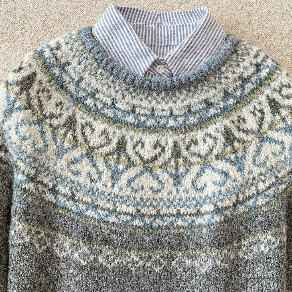 Cheryl grey vintage knit sweater