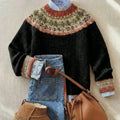 Samantha black vintage knit sweater