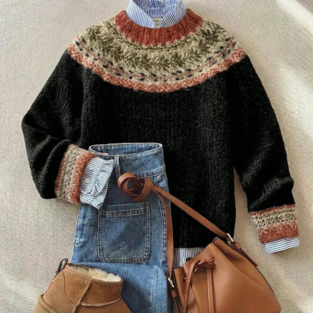 Samantha black vintage knit sweater
